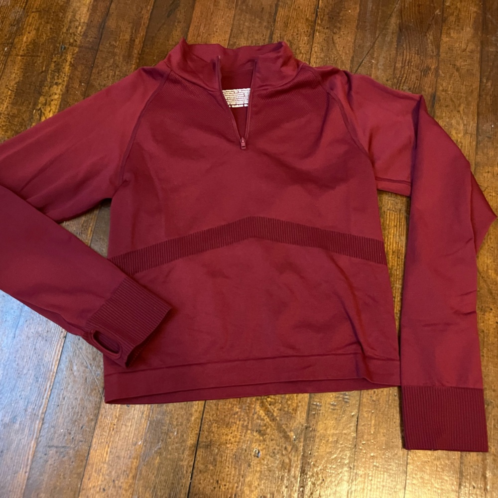 PINK Victoria's Secret Burgundy Activewear Top
